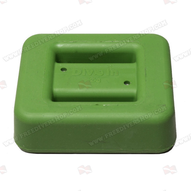 2 kg / 4.4 lbs Green Rubber Coated Belt Weight