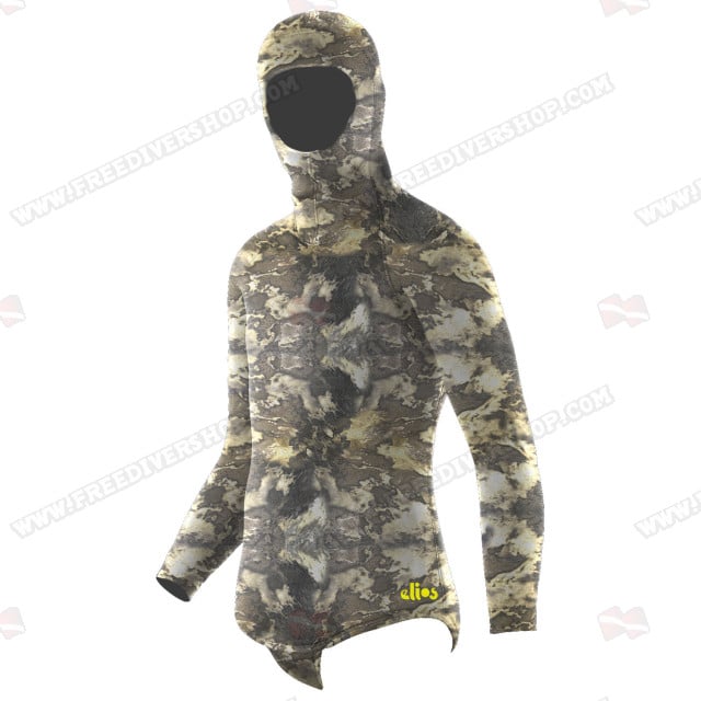 Elios 3D Brown Hydro Camouflage Hoodie Jacket