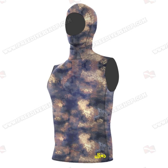 Elios Hyperstretch Beige Camouflage Hoodie Dive Vest