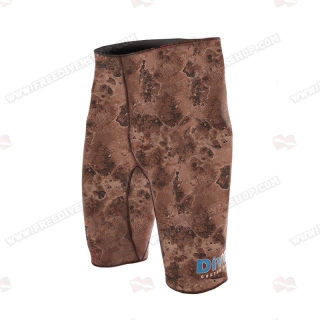 Divein Brown Camo Neoprene Bermuda Shorts