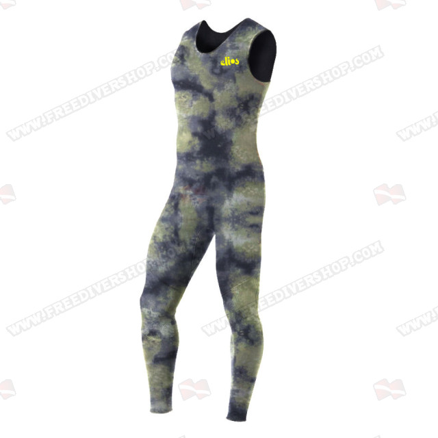 Elios Hyperstretch Green Camouflage Long John Pants