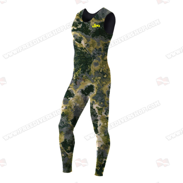 Elios Green Reef Camouflage Long John Pants