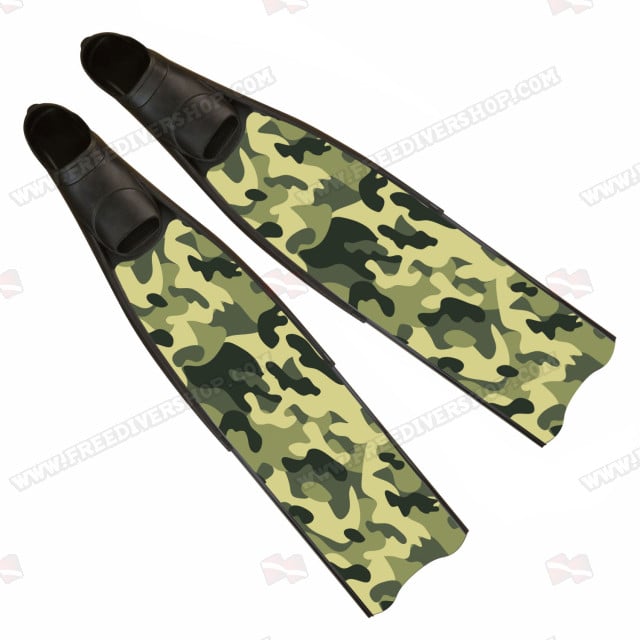 Iceberg Green Camo Freediving Fins