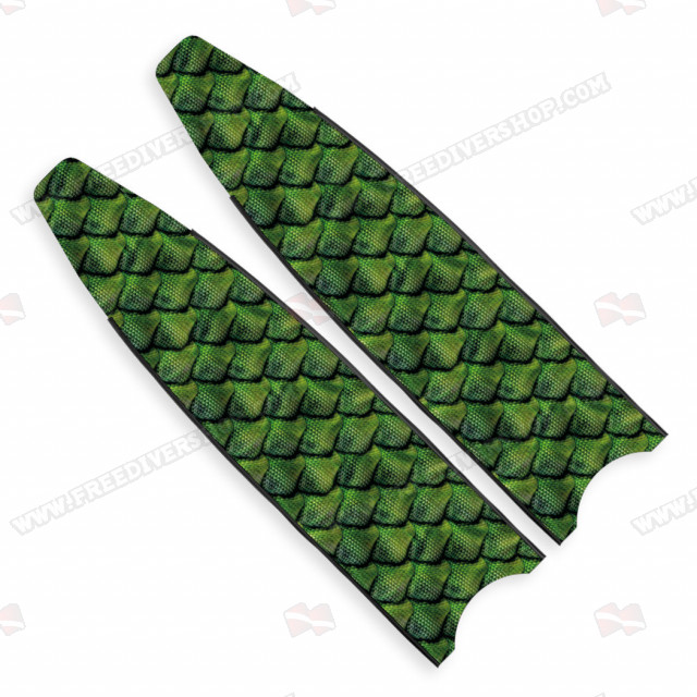 Leaderfins Green Reptile Skin Blades - Limited Edition