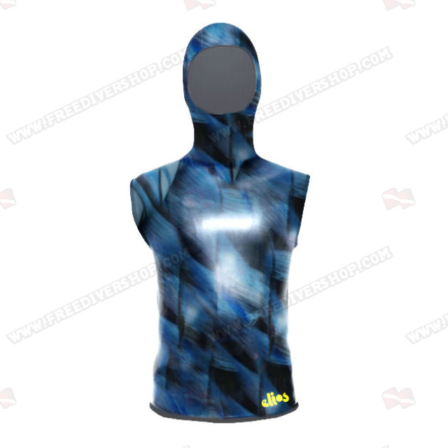 Elios Smoothskin Pelagos Camo Hoodie Dive Vest