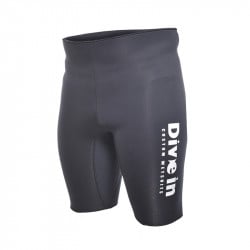 Divein Black Neoprene Bermuda Shorts