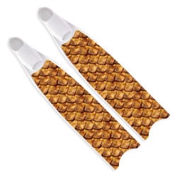 Leaderfins Gold Reptile Skin Fins - Limited Edition