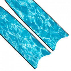 Leaderfins Pure Carbon Blue Camo Blades