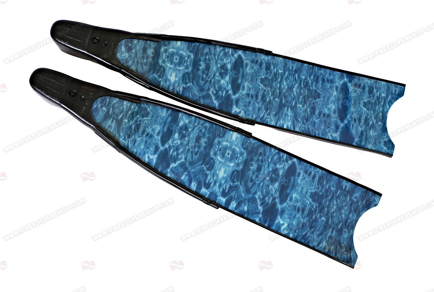 Leaderfins Blue Camo Freediving and Spearfishing Fins 