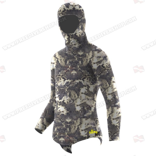 Elios 3D Brown Hydro Camouflage Hoodie Jacket