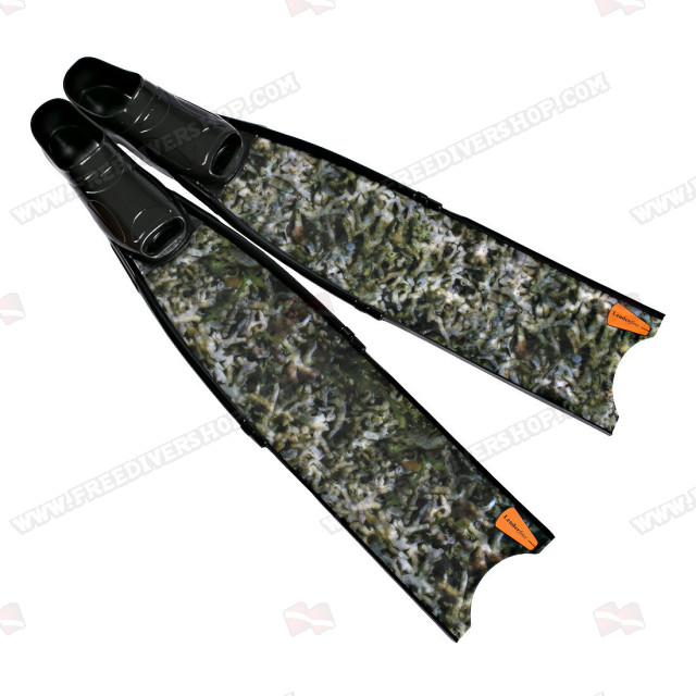 Leaderfins Green Camo Freediving and Spearfishing Fins 