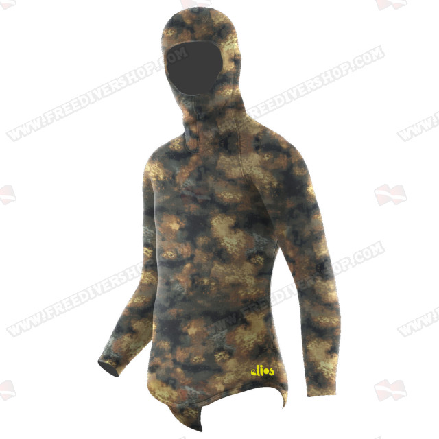 Elios Hyperstretch Beige Camouflage Hoodie Jacket