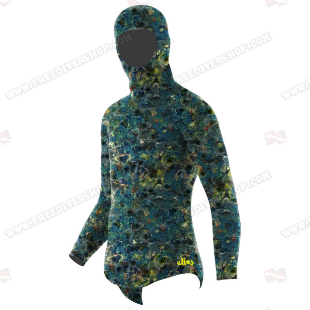 Elios Blue Reef Camouflage Hoodie Jacket