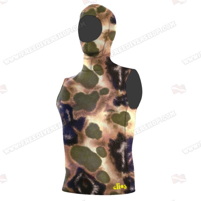 Elios Classic Brown Hydro Camouflage Hoodie Dive Vest