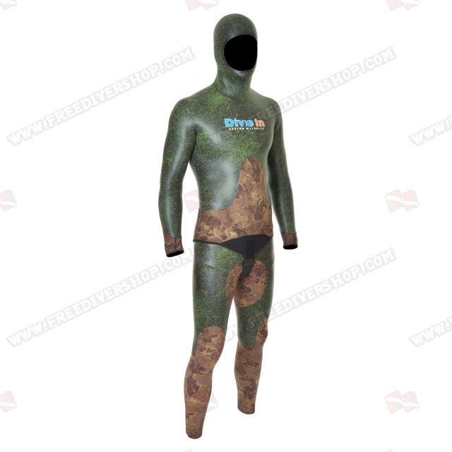 Divein Combo Green Camouflage Wetsuit