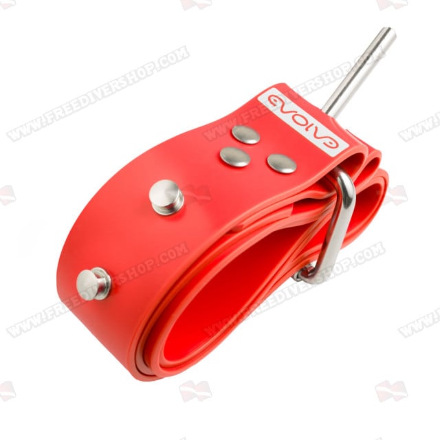 EVO Apnea Fiery Red Silicone Weight Belt