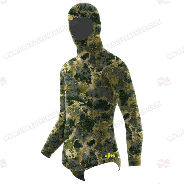 Elios Green Reef Camouflage Hoodie Jacket
