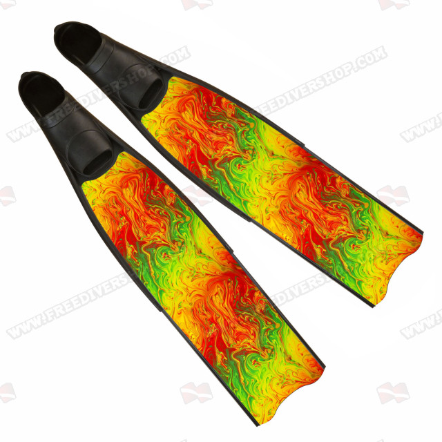 Iceberg Acid Camo Freediving Fins