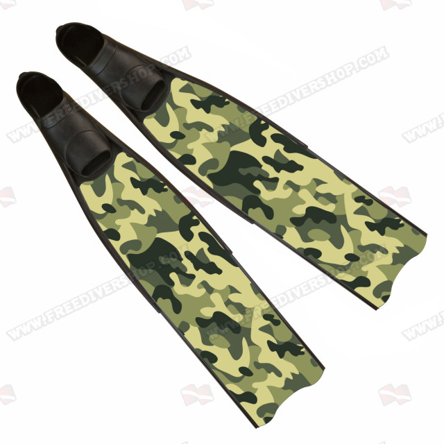 Iceberg Green Camo Freediving Fins