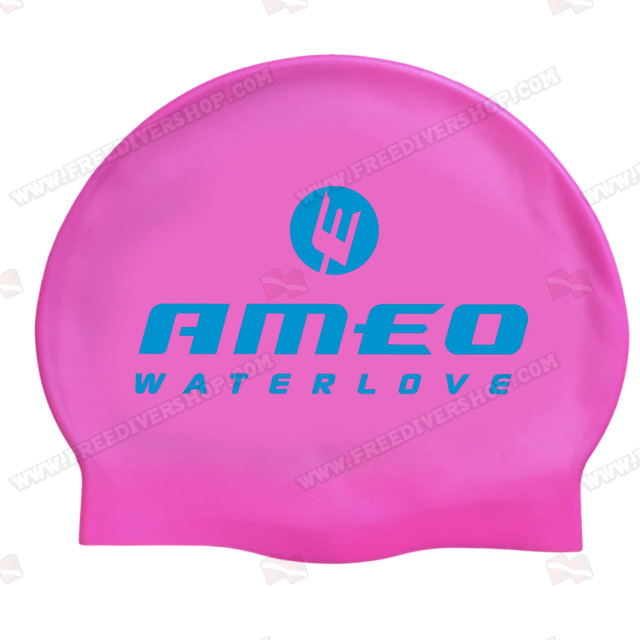 AMEO Pink Silicone Swimming Cap