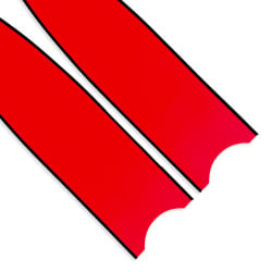 Leaderfins Neon Red Ice Fin Blades