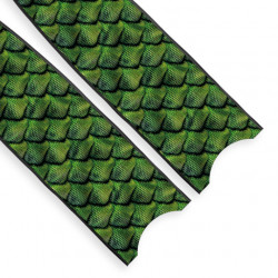 Leaderfins Green Reptile Skin Blades - Limited Edition