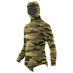 Elios Shaca / Marrone Camouflage Hoodie Jacket