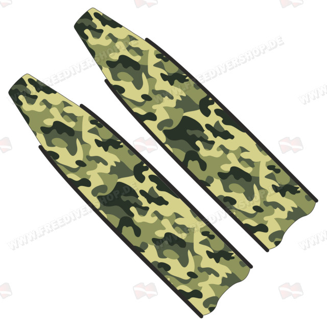 Iceberg Green Camo Freediving Blades