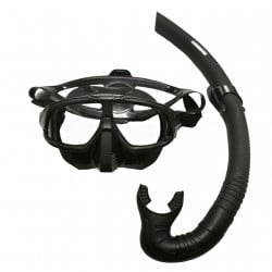 Leaderfins Hero Black Mask + Snorkel Set