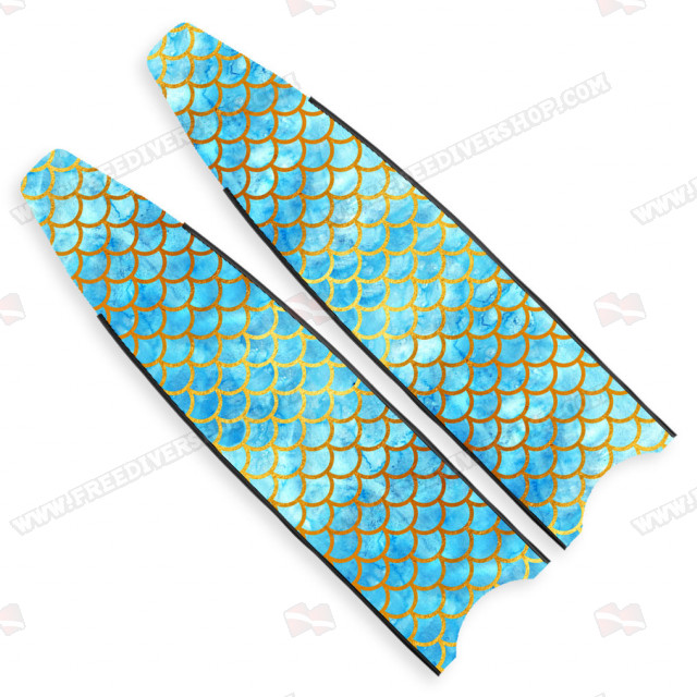 Leaderfins Neon Blue Mermaid Blades - Limited Edition